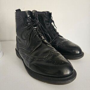 Doc Martens Delphine Patent Leather Brogue Boots